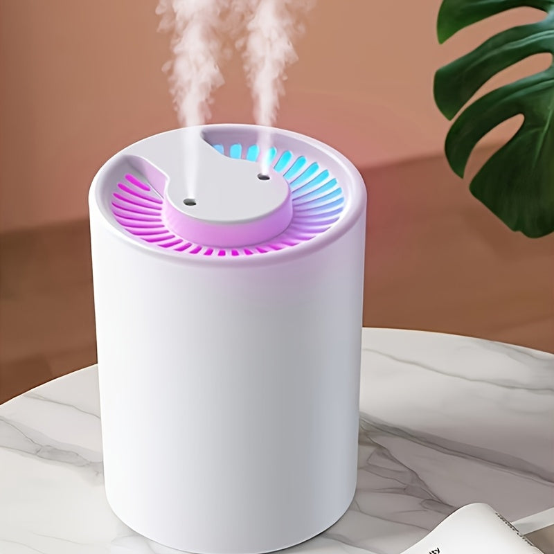 Large 5L USB Humidifier with Dual Mist and Colorful Ambient Lighting for Home Office