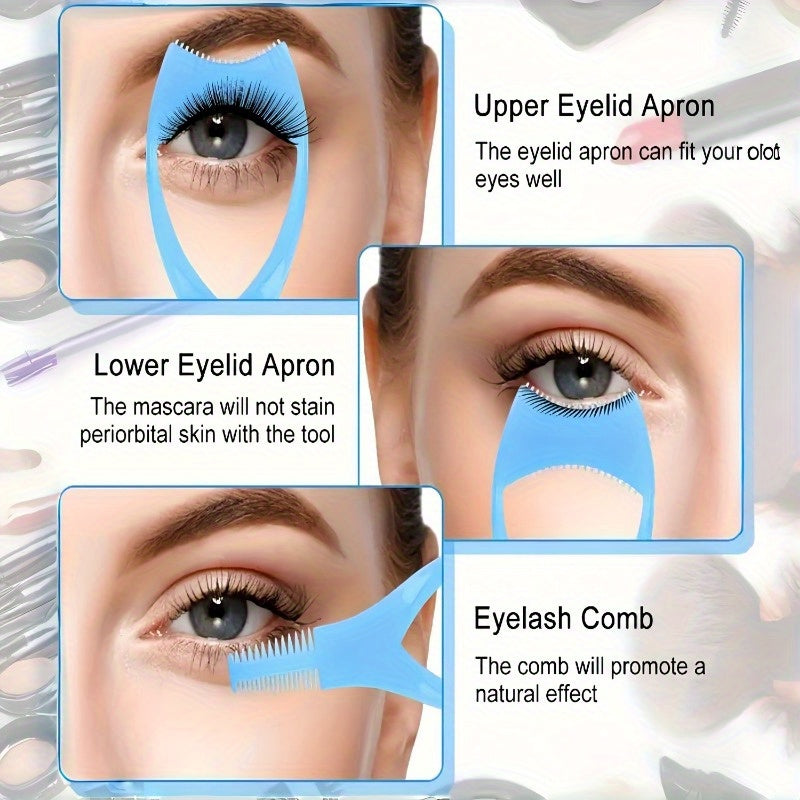 Women's 3-in-1 Plastic Eyelash and Eyeshadow Making Tool with Brush