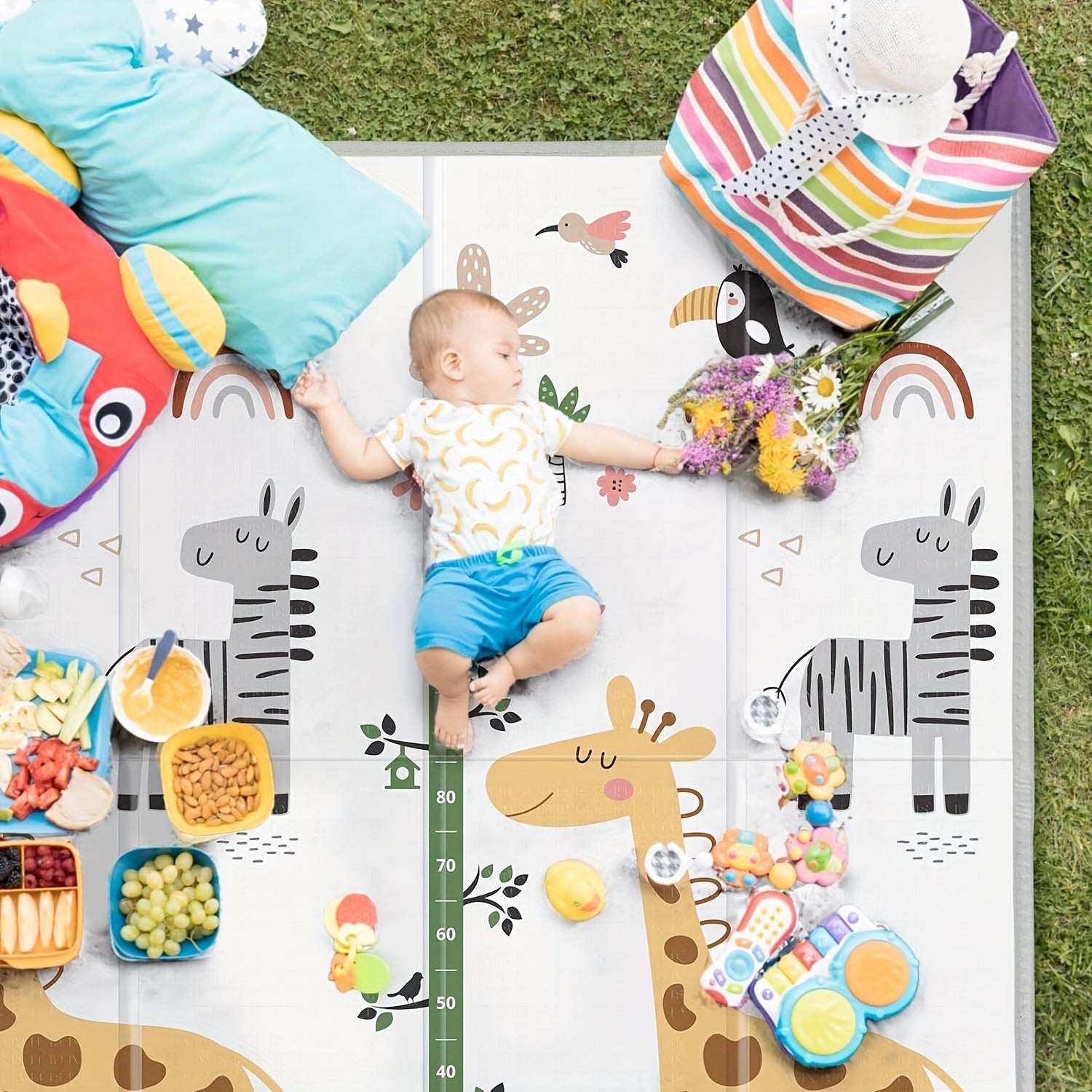 Kids Play Mat Large Waterproof Non-Slip Foam Floor Mat for Children 150x150cm