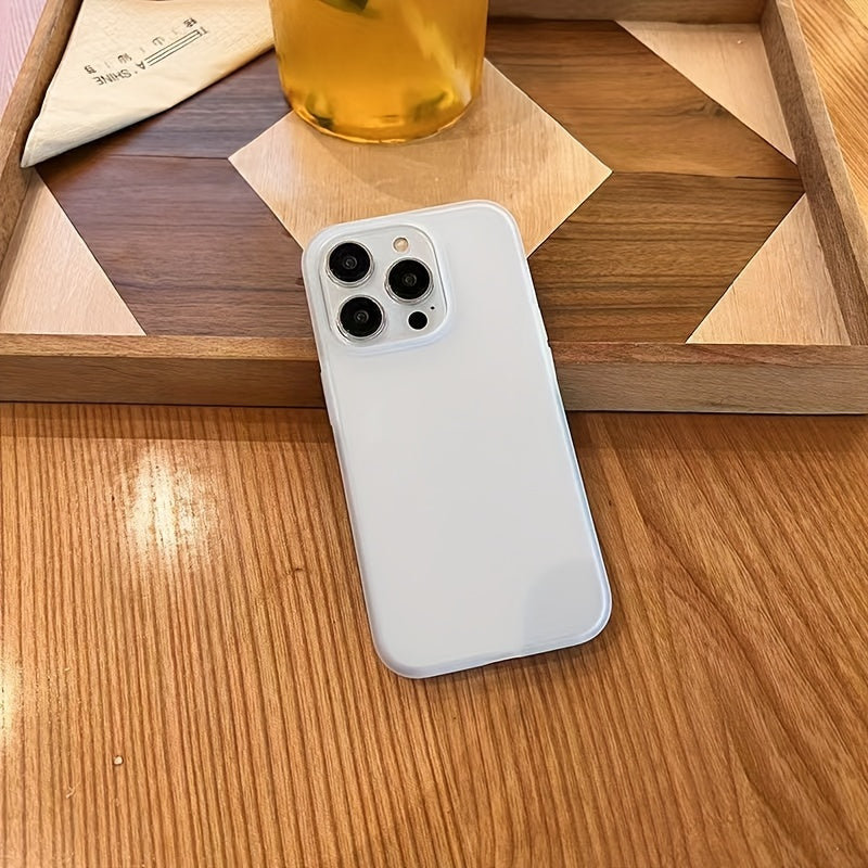 Men Women Silicone Semi-Transparent Ultra-Thin Matte Phone Case for iPhone 14 15 Pro Max Black White