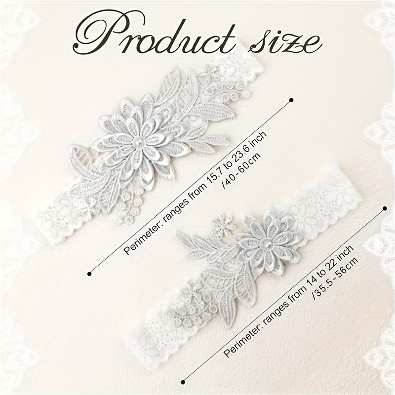 Bridal Lace Garter Set for Wedding Dress and Events Comfortable and Flexible