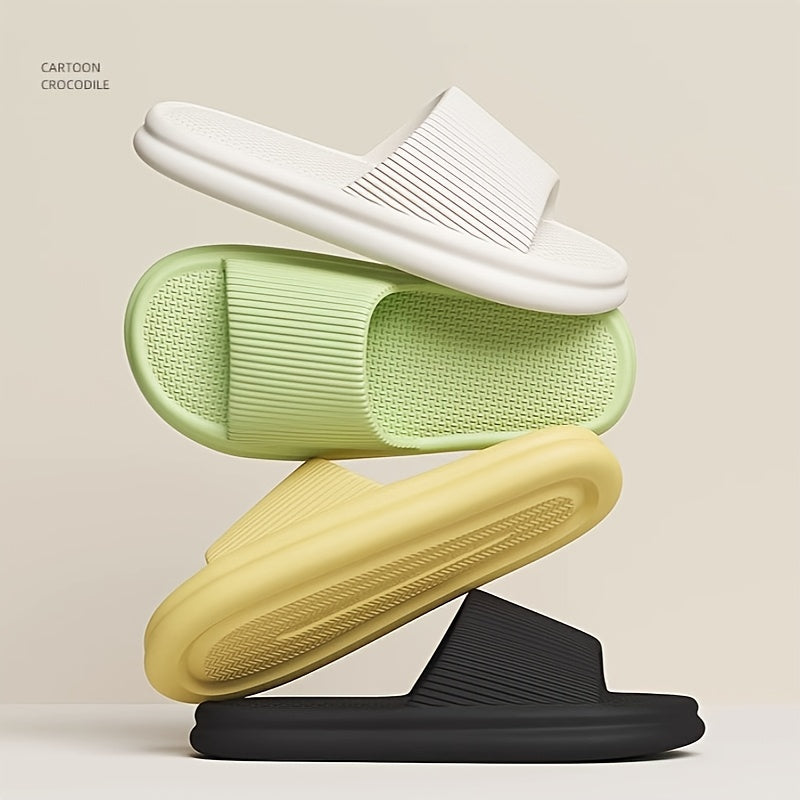Кэжуал сланцы EVA в белом, зеленом, желтом и черном цветах | Дизайн с открытым носком, всесезонная носка