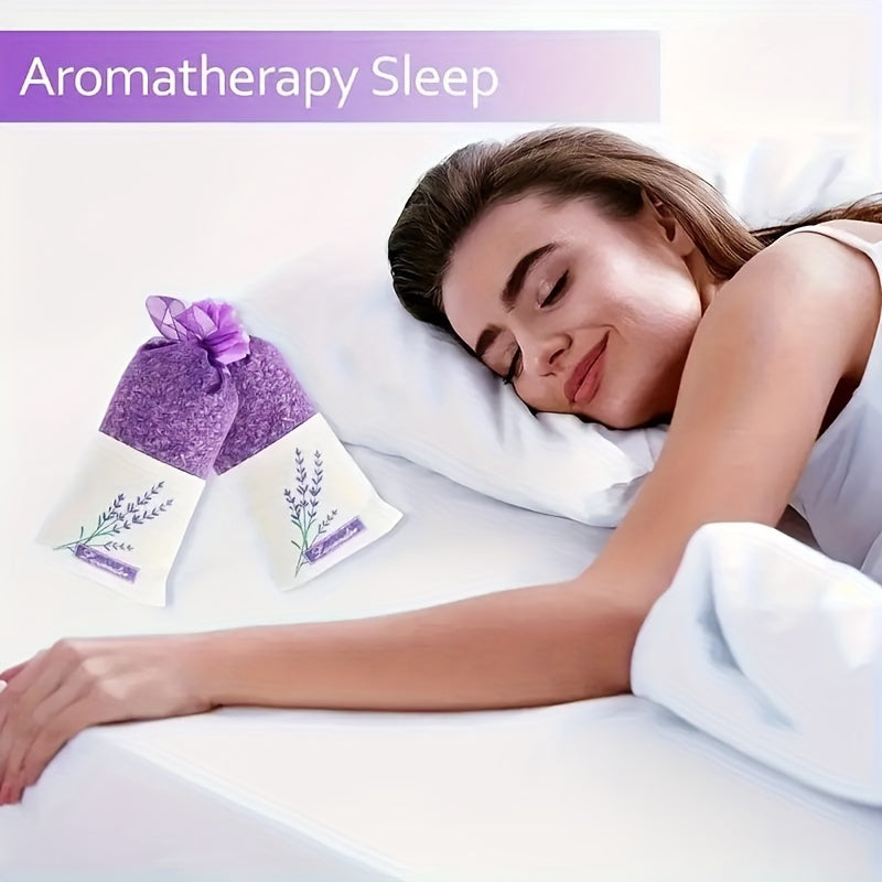 Set of 5 Lavender Scented Yarn Sachets for Car Drawer Wardrobe Purple