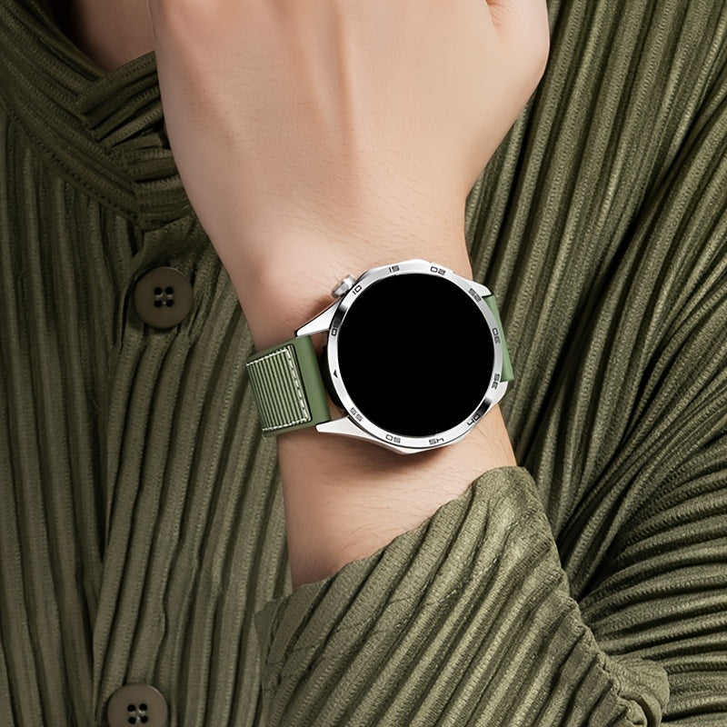 22mm Silicone and Woven Smartwatch Strap for 46mm Watch GT4 4/3 Pro