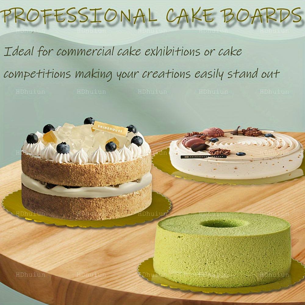 Round Cake Boards Pack of 10, 20.32/25.4/30.48cm, Disposable, Oil & Moisture Proof