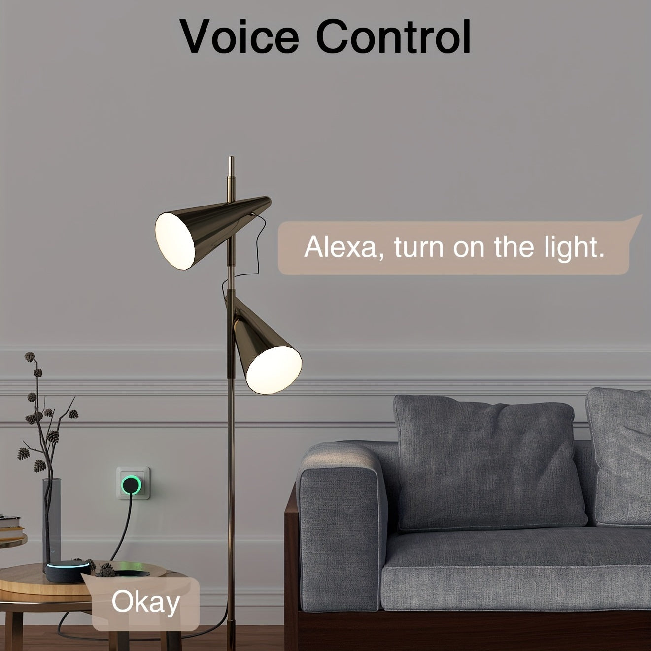 Pack de 4 enchufes inteligentes Wi-Fi con control por app, control por voz, temporizador, monitor de energía y enchufe europeo