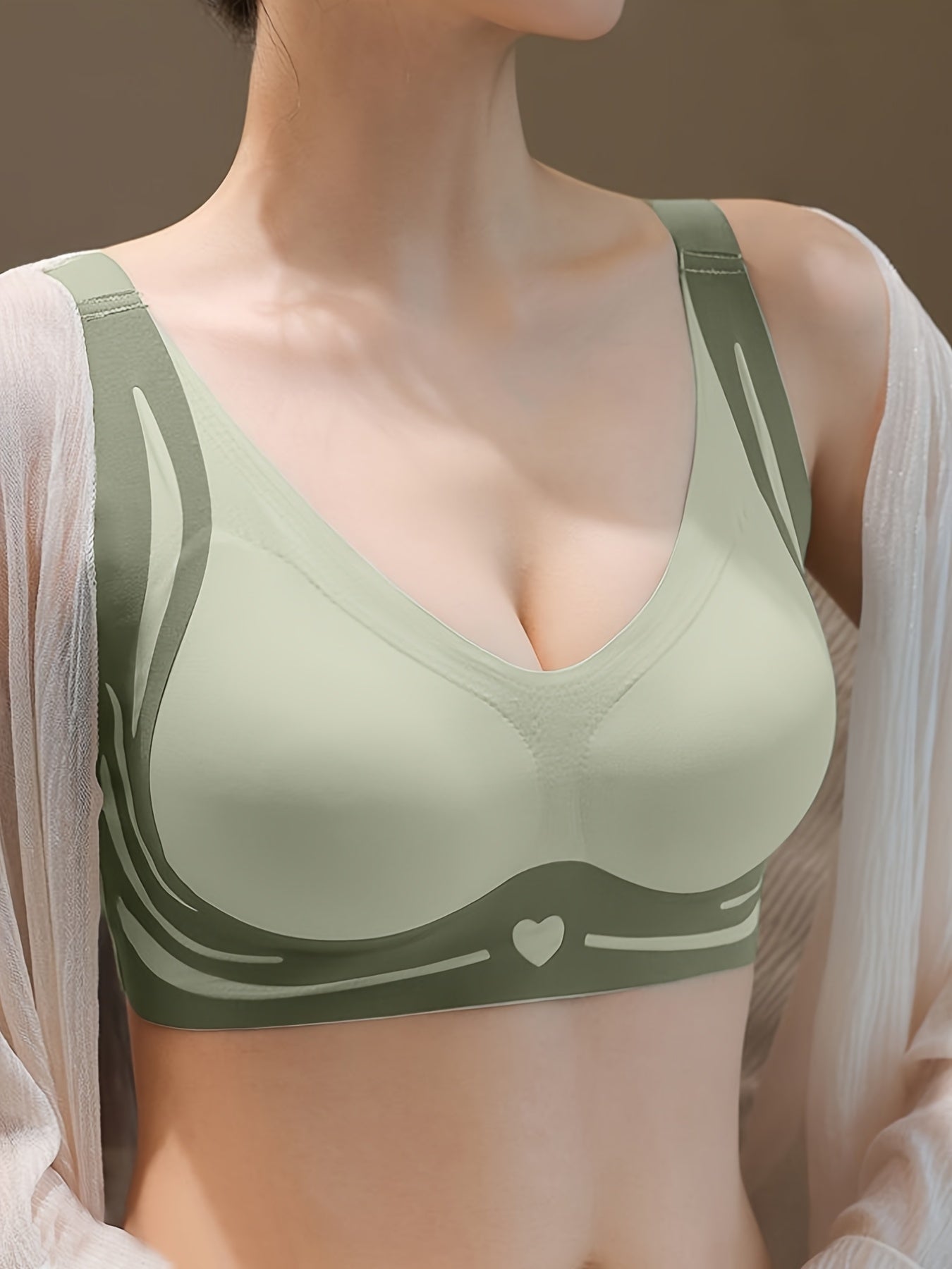 Women's Sports Bras High Support Wireless Bralette with Removable Padding Set