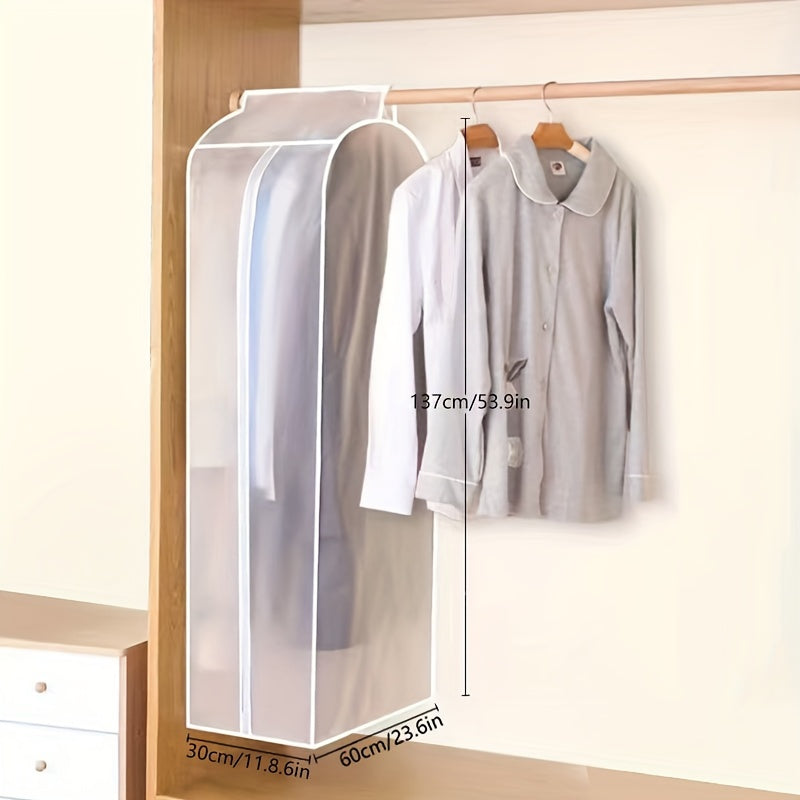 Bolsa transparente para prendas de vestir para almacenamiento en armario, funda de plástico duradero con cremallera