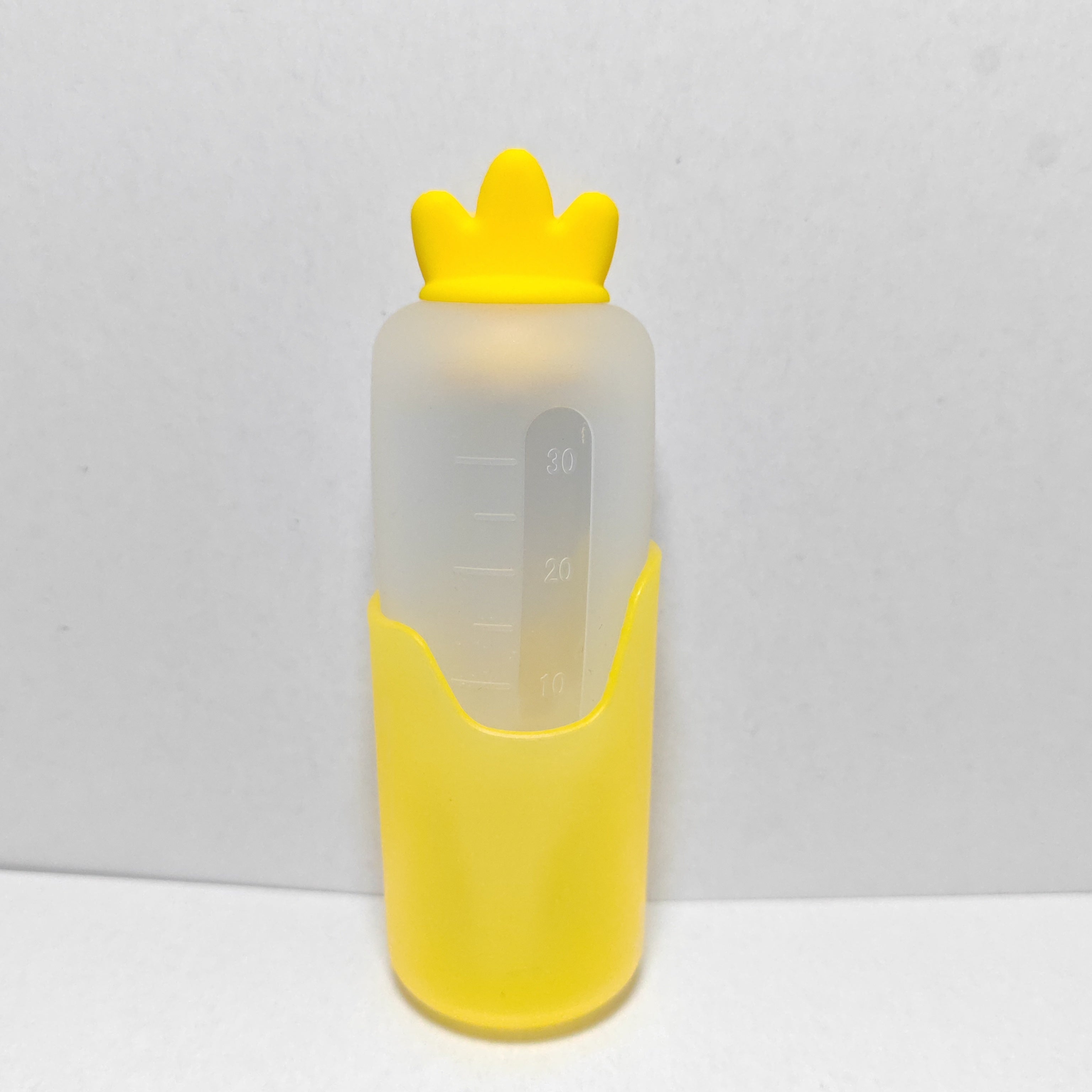 High-Capacity Silicone Liquid Medicine Dispenser for Kids Orange Green Yellow