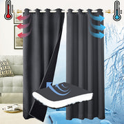Qorong'i Grommet Qopqog'i 100% Polyester Termal Izolyatsiya uchun Yotoqxona va Mehmonxona