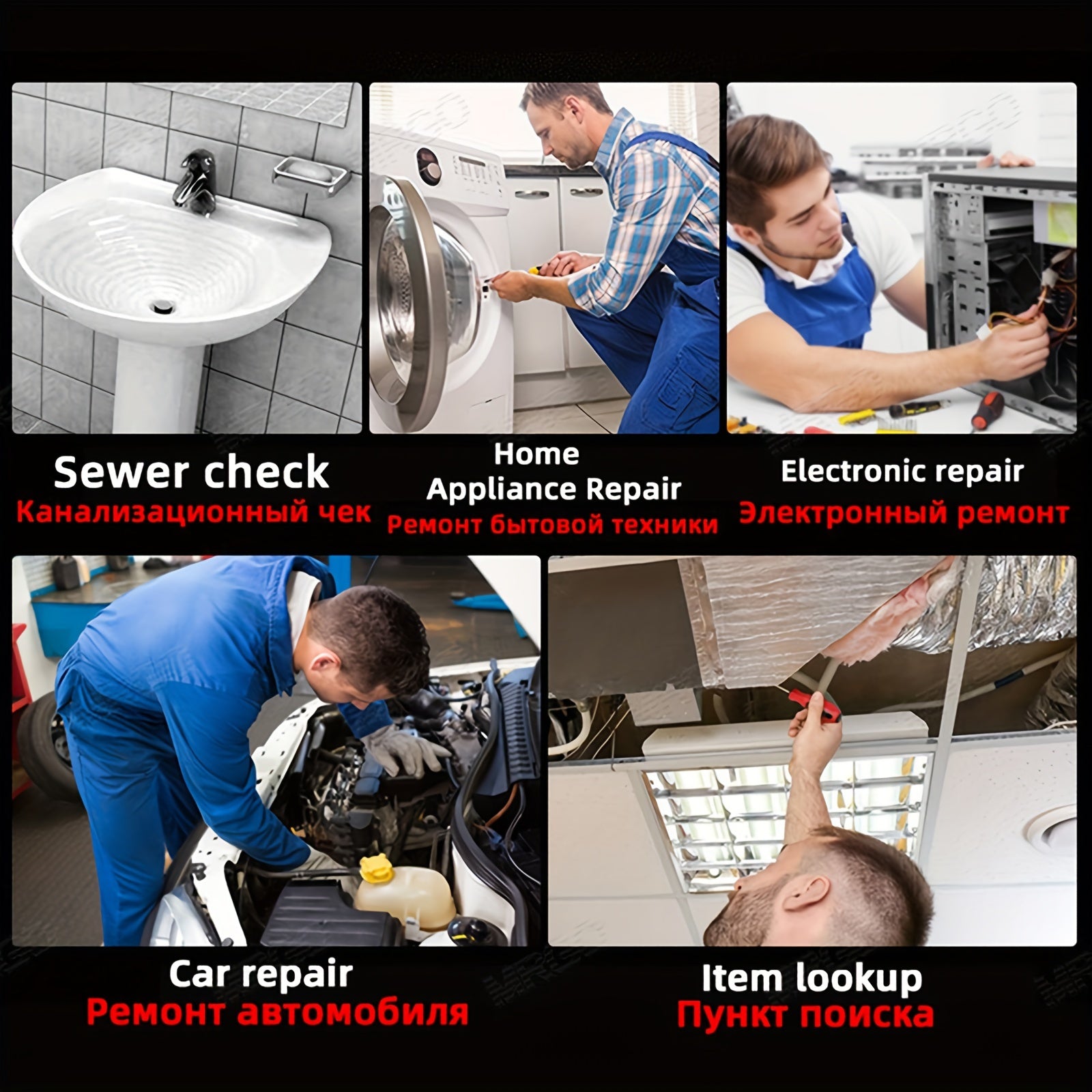 Industrial Endoscope Camera 5mm Diameter for Android Phones 1-10m Pipeline Inspection Automotive Repair Visual Inspection