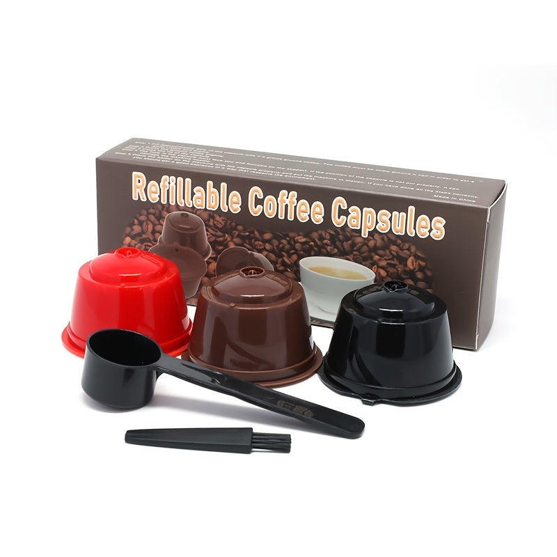 3-Pack Reusable Plastic Coffee Pods for Dolce Gusto Machines Refillable