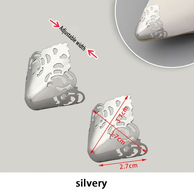 Women's Metal Toe Caps Three Colors Adjustable Hollow High Heel Covers