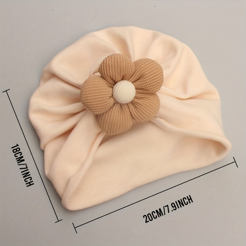 Baby Boy Girl Knit Cotton Hat and Socks Set for Newborn Infants 0-3 Months