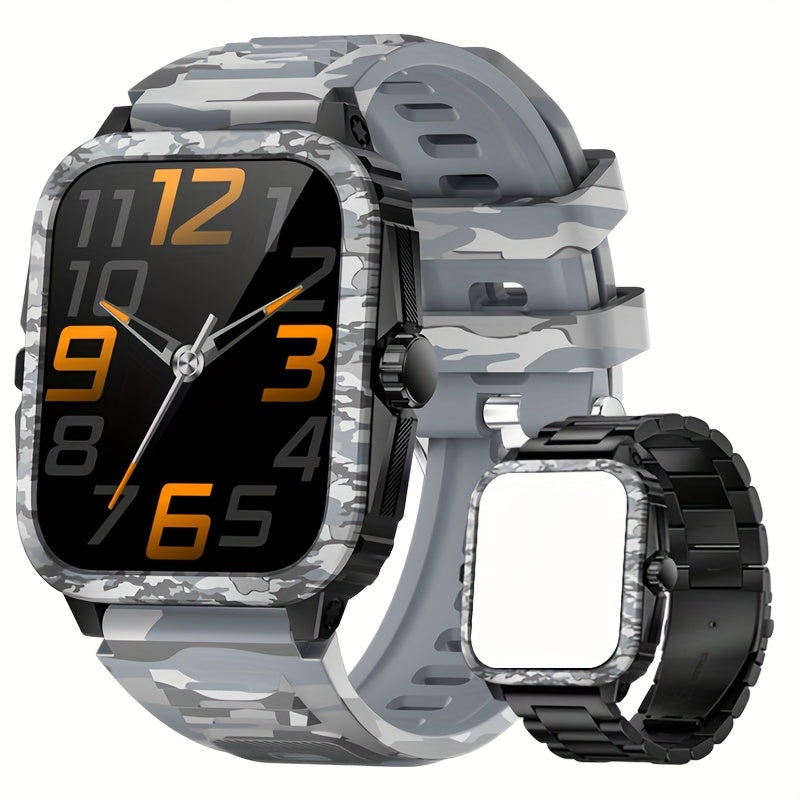 Smart Watch 1.96-Inch Wireless 5.3 Voice Assistant Exercise Recording Multi-Sports Water Resistant