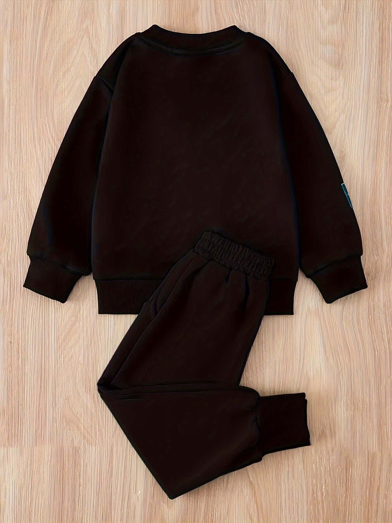 Children's Casual Clothes Set Boys Spring Autumn Sweater Pants Cartoon Bear Long Sleeve