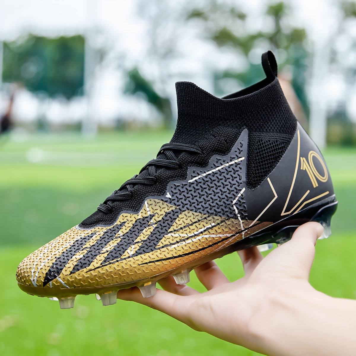 High Top Soccer Cleats Spikes Breathable Non-slip for Training and Competition