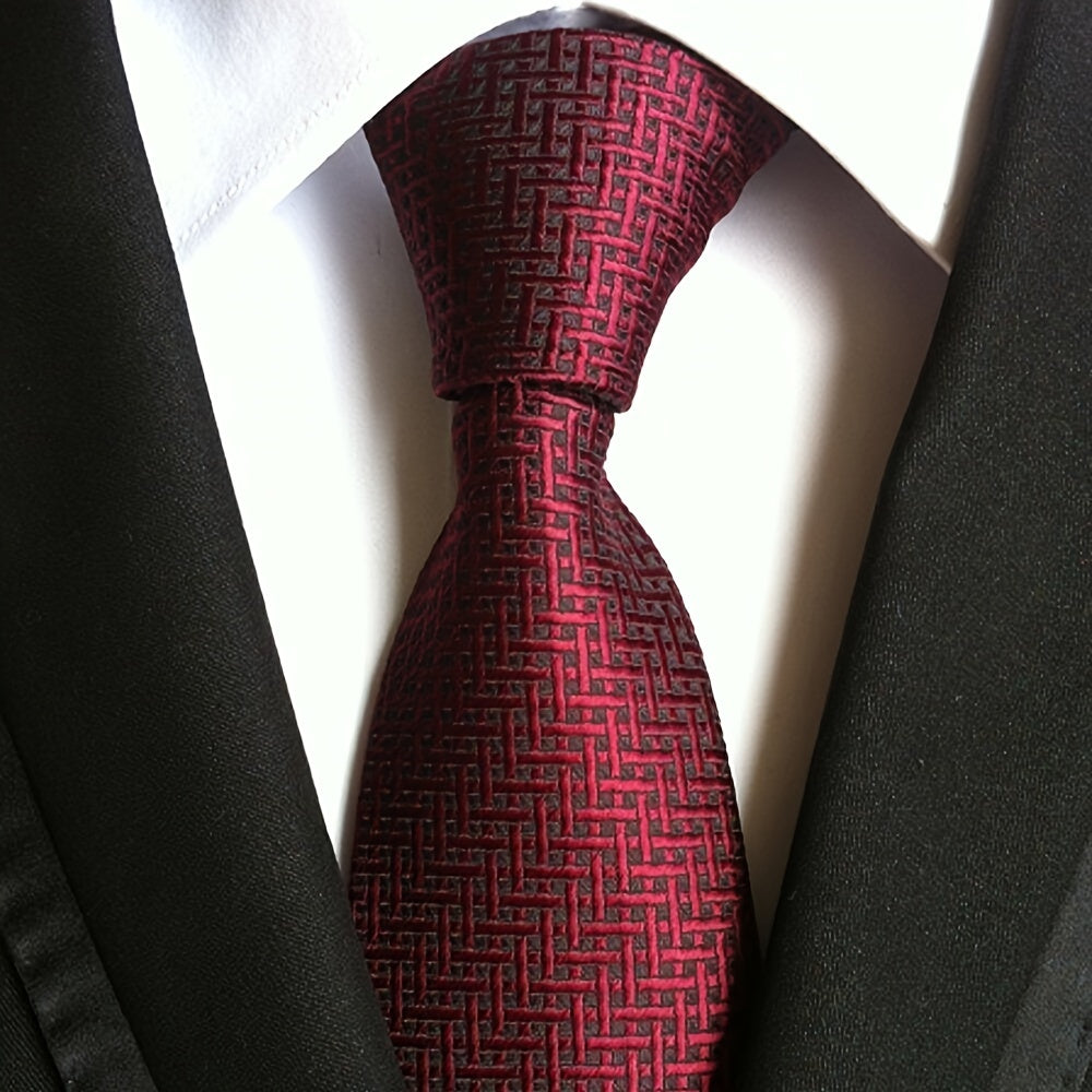 Ofis, rasmiy, kundalik va to'y uchun turli rangdagi 6 ta erkaklar klassik kravati to'plami