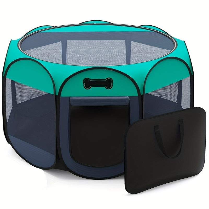 Waterproof Foldable Pet Cage for Travel and Indoor Use Oxford Cloth Lodge Style