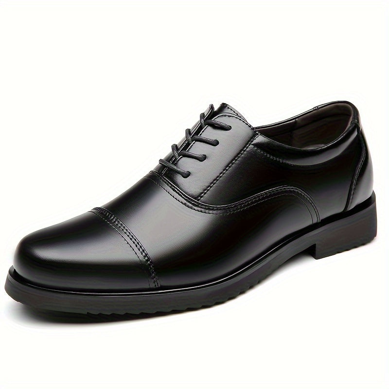 Zapatos casuales de tamaño grande para hombre hechos de cuero de microfibra con suela de goma