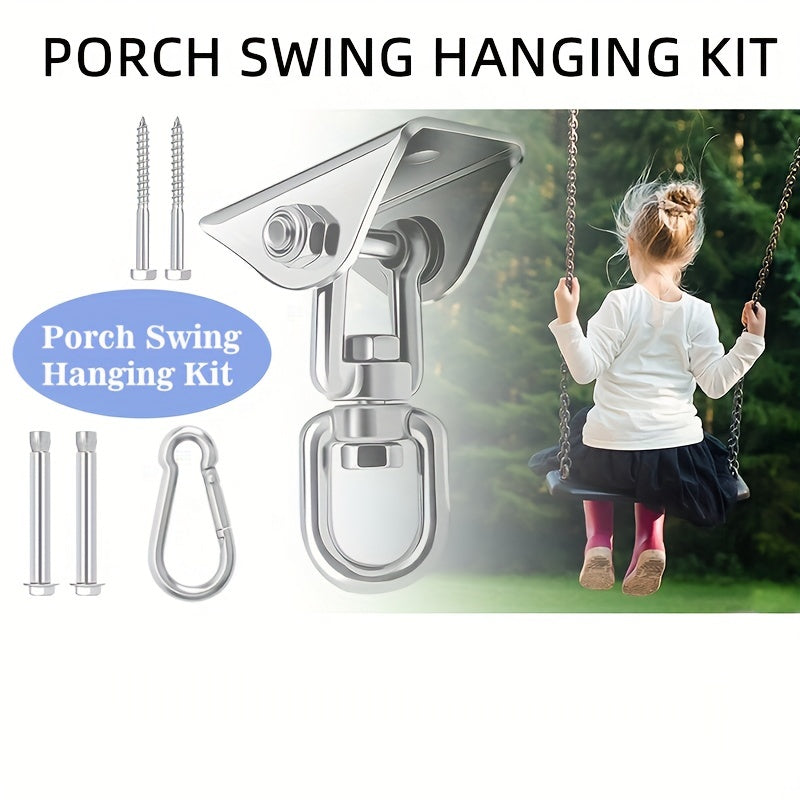 Heavy Duty Stainless Steel Rotating Hammock Hanging Kit Supports Up to 453.59 KG