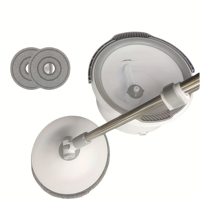 Qoʻldan ozod aylanuvchi mop va kova tizimi, quruq va hoʻl tozalash uchun 2 ta qayta ishlatiladigan pad bilan