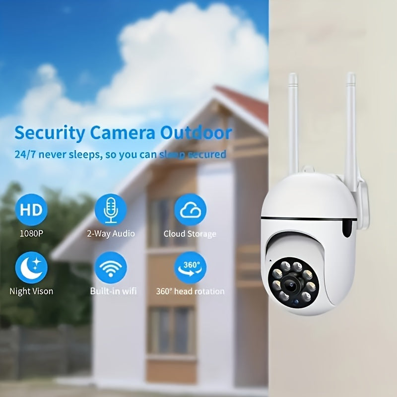 WiFi Security Camera with 355-Degree Intercom Night Vision Remote Monitoring
