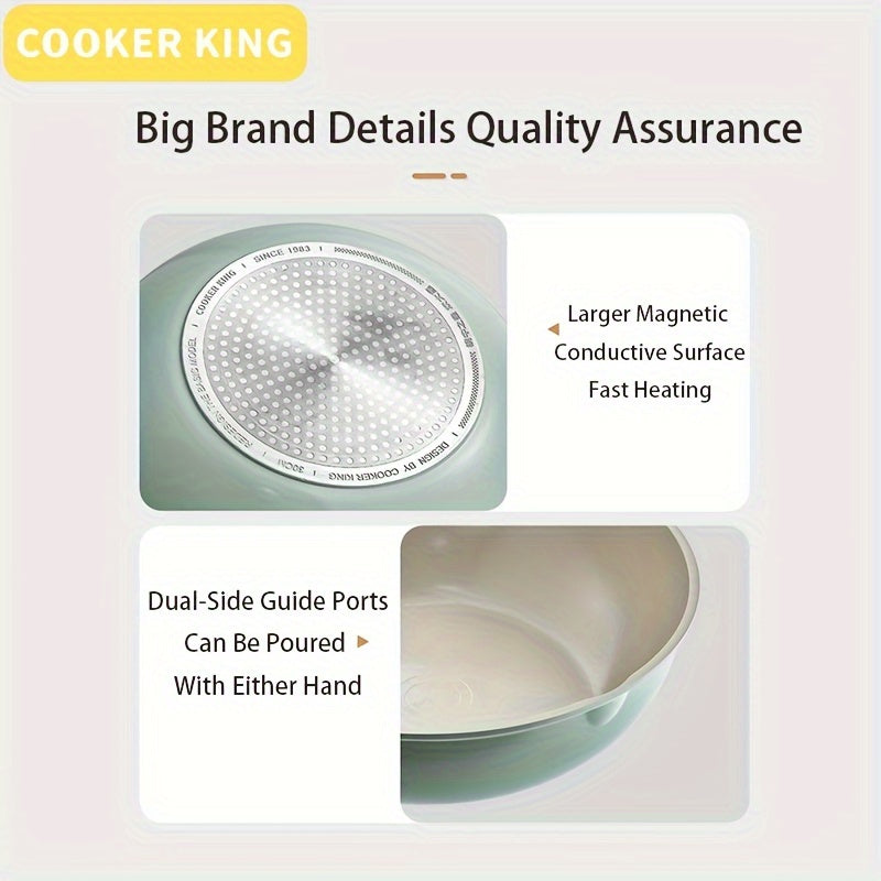 Антипригарная керамическая сковорода-кастрюля 28-32 см, совместимая с индукцией, глубокая фритюрница с крышкой