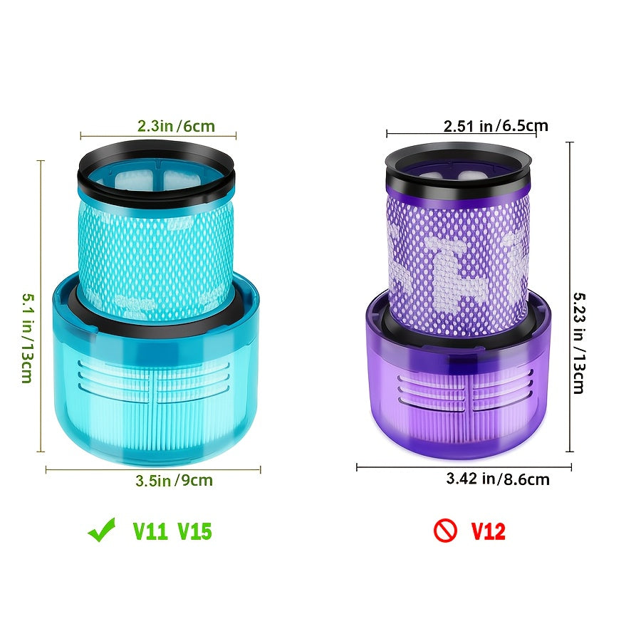 Dyson V15 va V11 modellari uchun 970013-02 partiya raqamiga ega bo'lgan vakuum filtrlarini almashtiring.