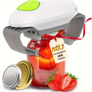 Electric Can Opener Battery-Powered Hands-Free Jar Opener Durable ABS Kitchen Tool