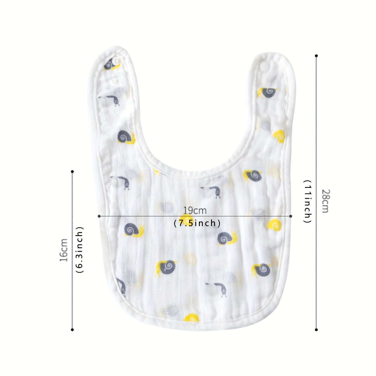 Set of 5 Cotton Gauze Baby Bibs with Soft Feeding Bibs in Assorted Colors