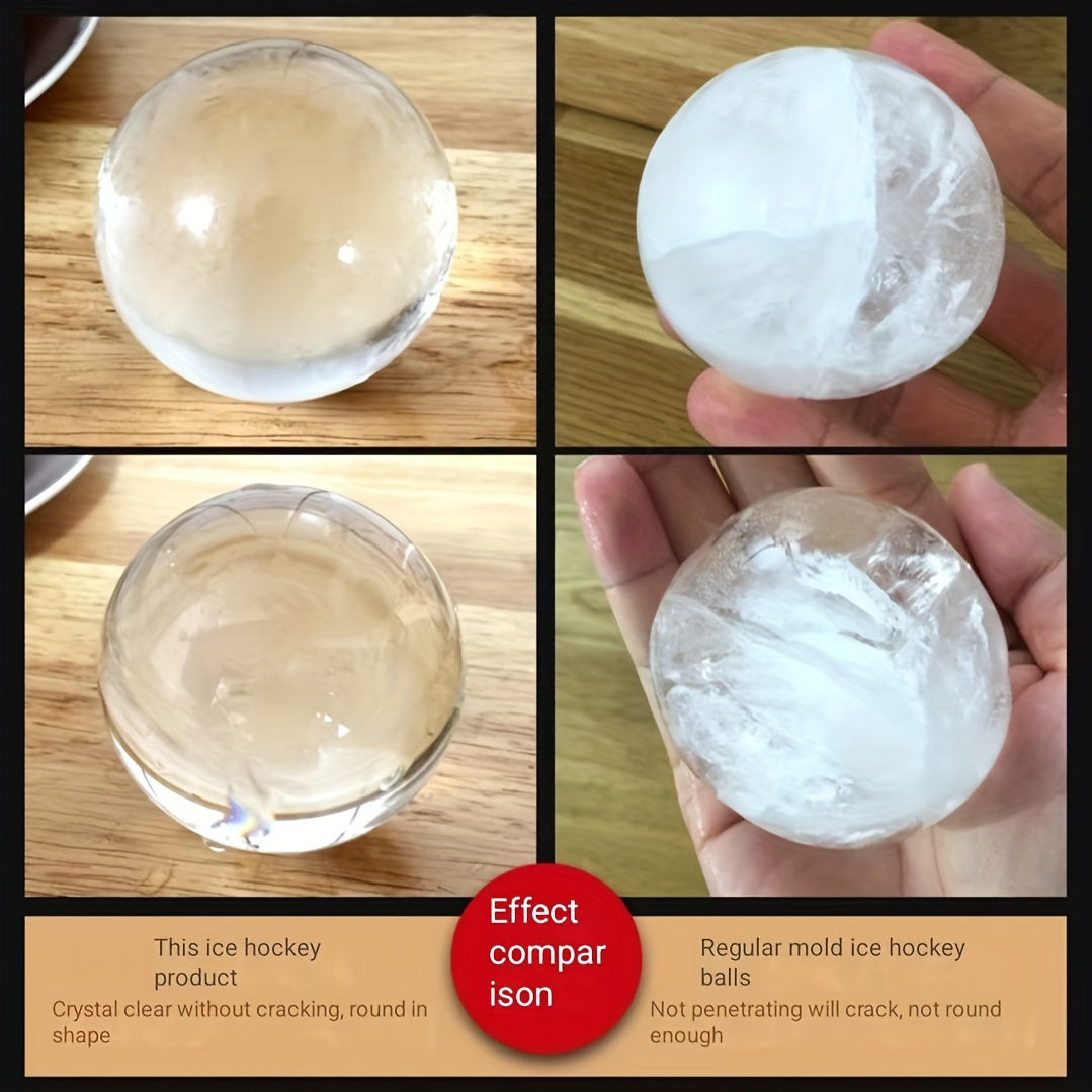 Silicone 8-Cube Ice Mold Tray Clear Square Ice Maker for Bars and Parties