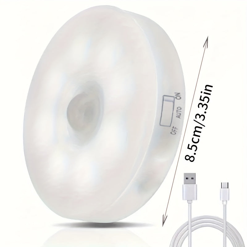 6 ta USB orqali zaryadlanadigan LED chiroqlar, o'qish va uy bezaklari uchun harakat sensorli, yashash xonasi, ofis va bolalar xonasi uchun.