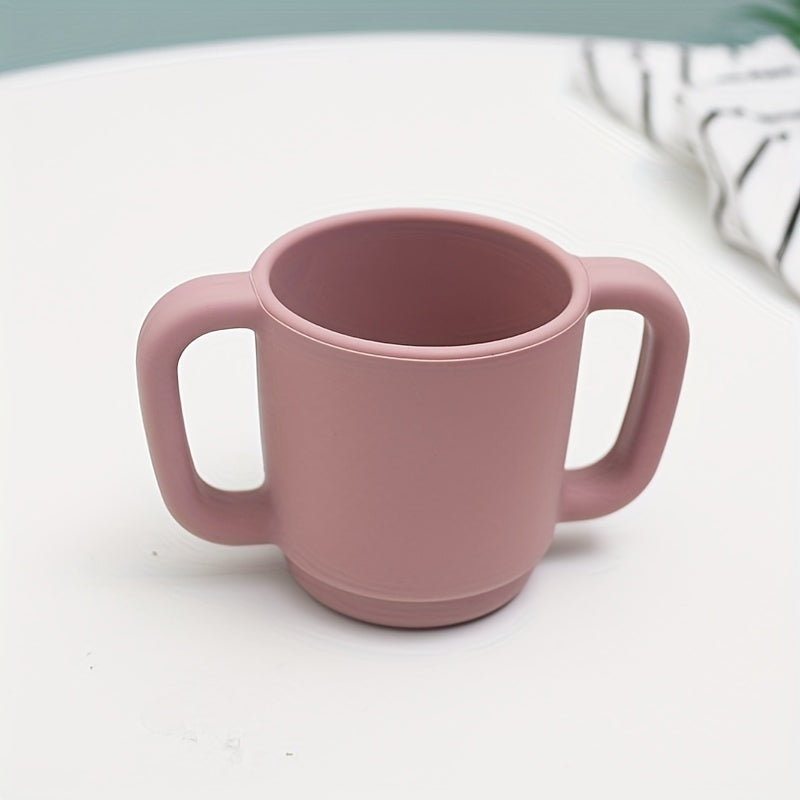 Силиконный обучающий стакан для детей с сертификатом пищевого качества, идеально подходит для детского питания или воды, две ручки для удобного захвата, без BPA