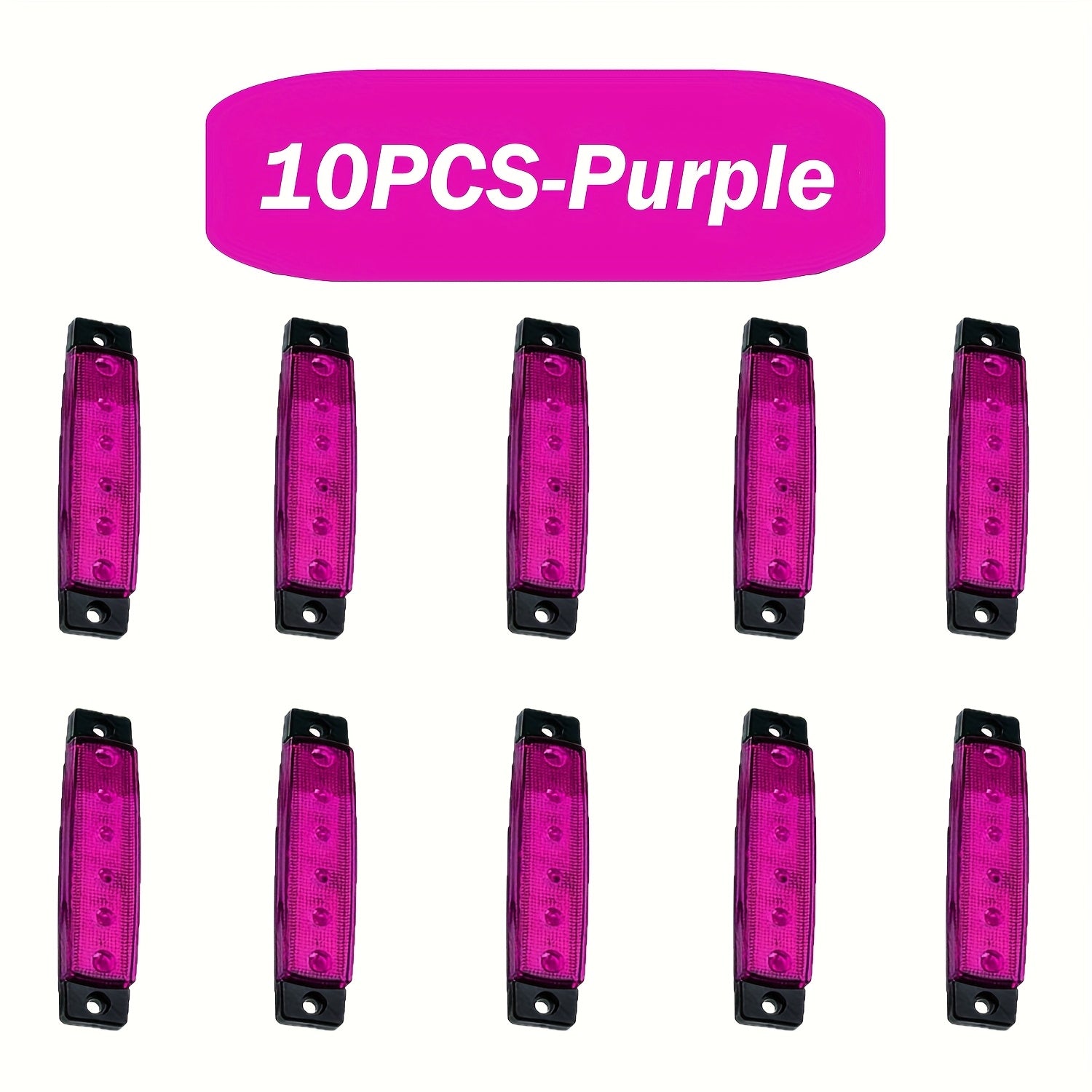 10 dona 9.65cm LED marker chiroqlari 12V-24V uchun avtomobil, yuk mashinasi, avtog'ildir, oq, qizil, amber, ko'k, yashil