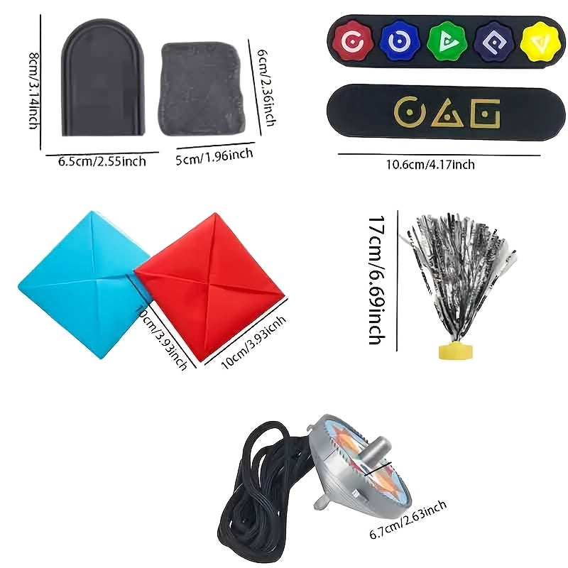 Party Game Set for Adults Includes Gonggi JackStones Squid Feather Ball Top Card Drawing Stone Catching