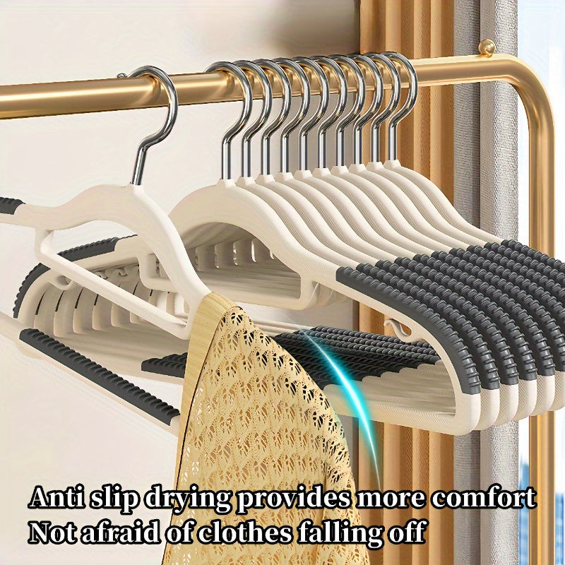 Plastic Anti-Slip Hangers with Space-Saving Design for Clothes Organization