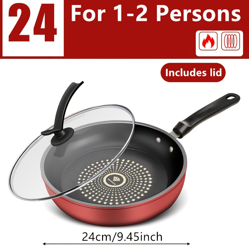 Heavy-Duty Cast Iron Skillet Set with Lids for Cooking at Home RV Outdoors 3 Sizes