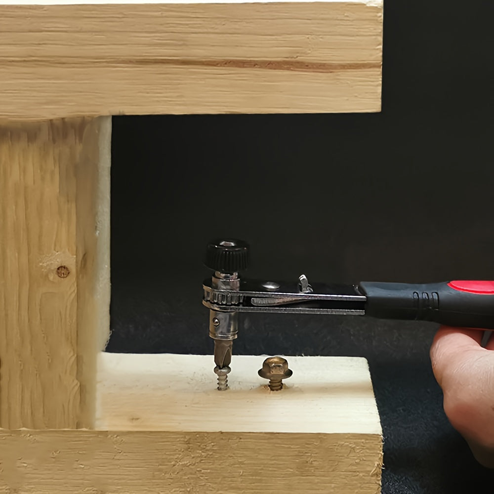 Dual-Use Adjustable Wrench S2 Steel Compact for Tight Spaces