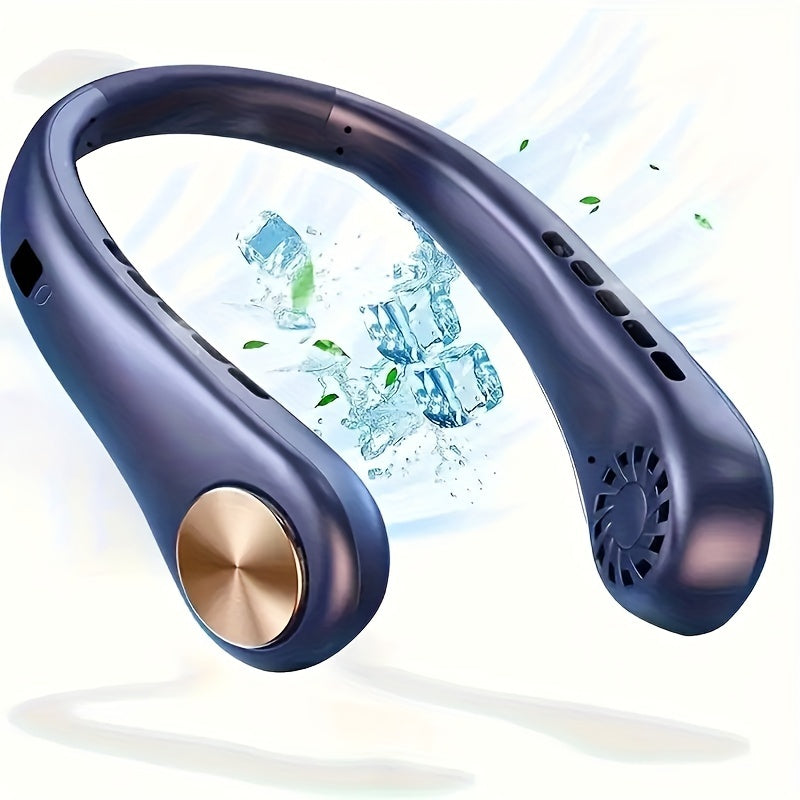 Регулируемый вентилятор для шеи с цифровым дисплеем, 5 скоростей, длительное время работы от батареи для путешествий на открытом воздухе