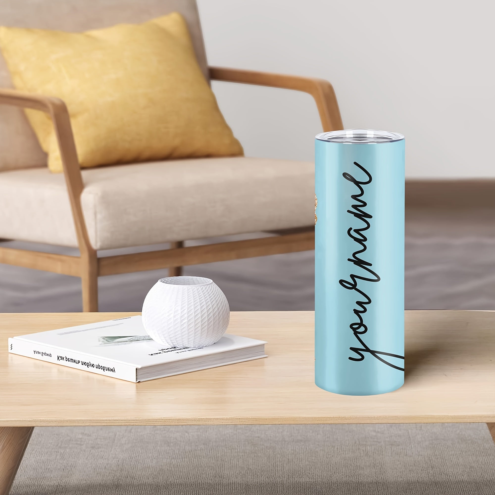 Индивидуальная 20-унцевая нержавеющая стальная кружка - прочная, изолированная, легкая в очистке - идеальна для всех сезонов и в качестве подарка.