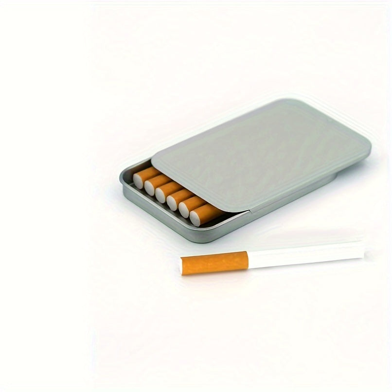 Unisex kumush yupqa sigareta qutisi shaxsiylashtirilgan yengil portativ