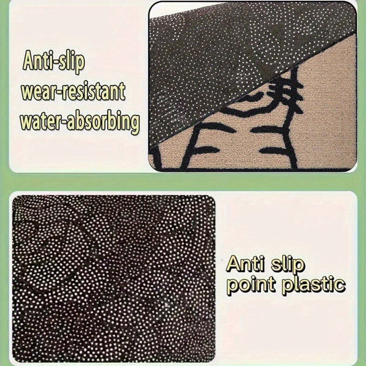 Mushuk naqshli yopishqoqsiz eshik mato 45.72x76.2 sm Polyester ichki va tashqi foydalanish uchun Welcome Mat