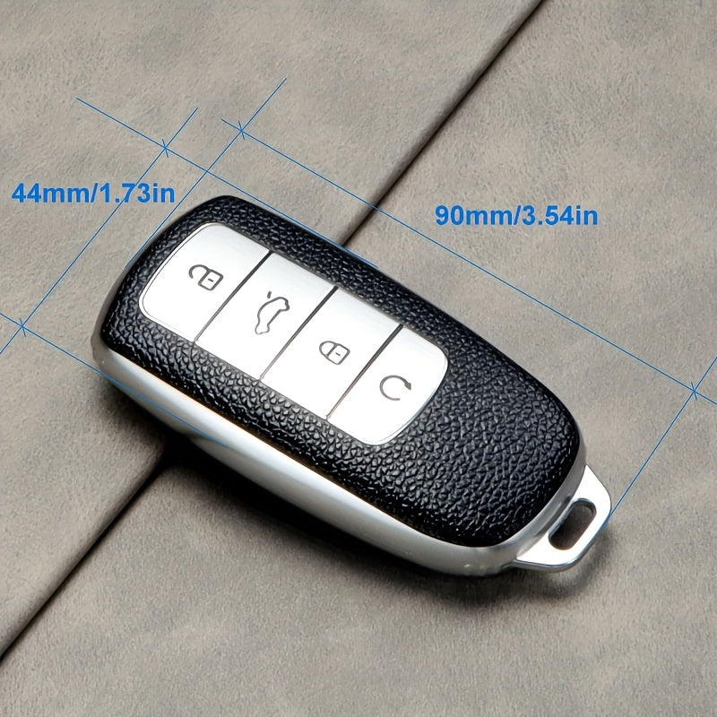 Soft TPU Keychain Protective Cover for Car Keys Full 360° Protection Durable Clear Car Key Shell