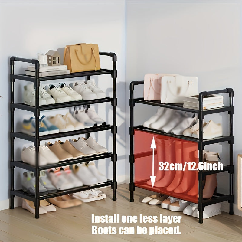 Metal Shoe Rack 4/5 Tiers Stackable Detachable Large Capacity Organizer