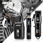 Professional Men's Grooming Kit 3pcs Electric Hair Beard Trimmer Set USB Rechargeable