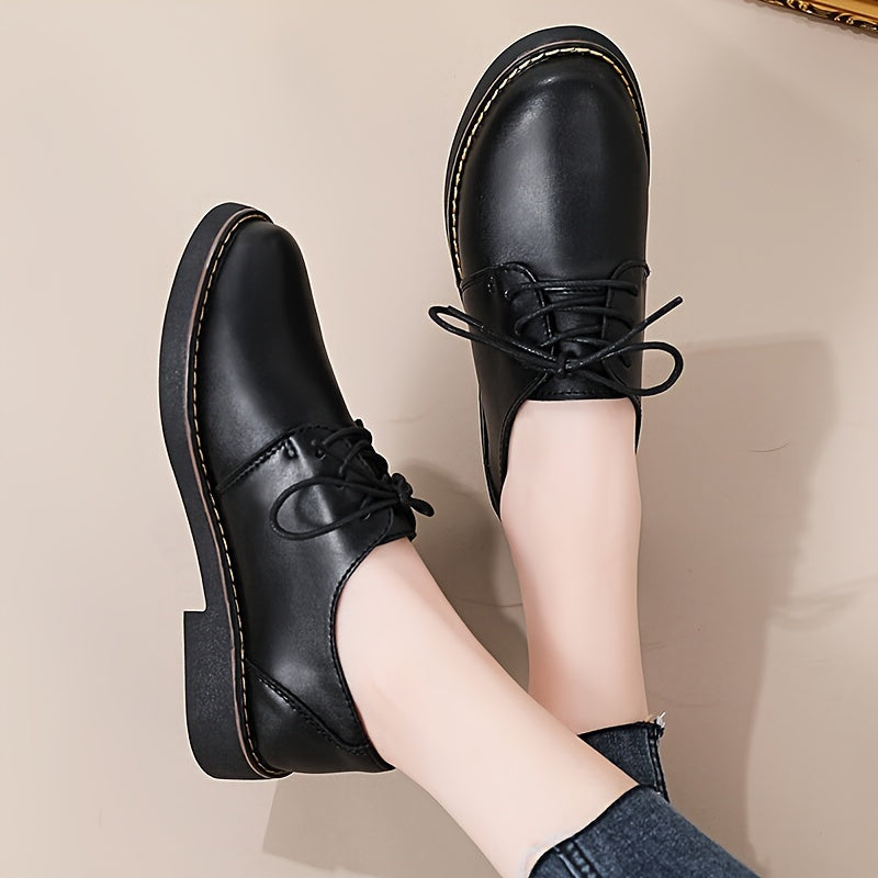 Women’s Black Water-Resistant Synthetic Loafers for Work