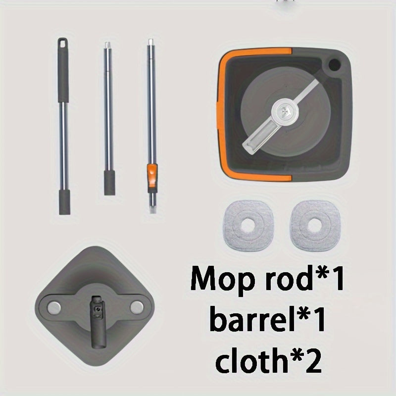 Комплект для уборки «всё в одном» с вращающейся тряпкой для влажной и сухой уборки