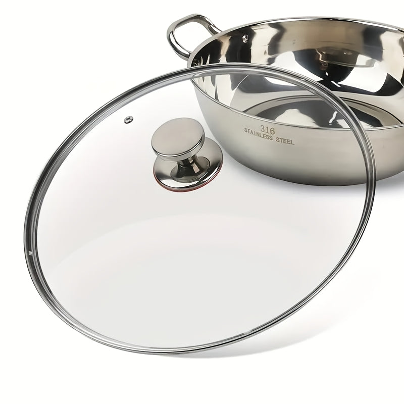 Stainless Steel Hotpot with Lid 3.16L Non-Stick Anti-Rust Multi-Purpose