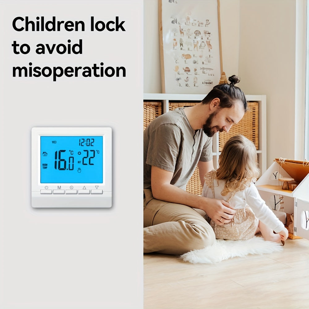 Термостат газового котла с ручным управлением, ЖК-дисплеем и функцией блокировки